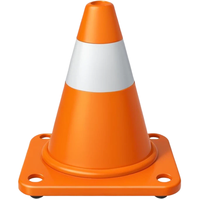 flat sports cone emoji