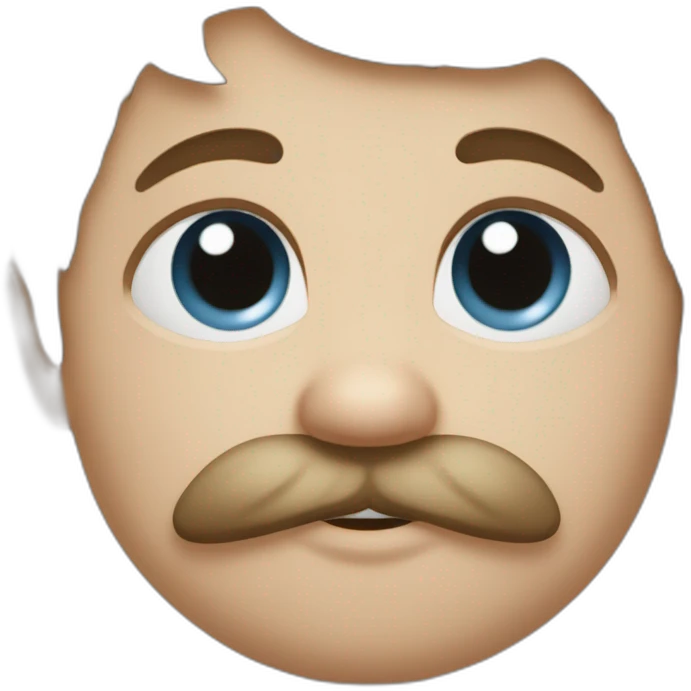 un bébé qui as des moustaches  emoji