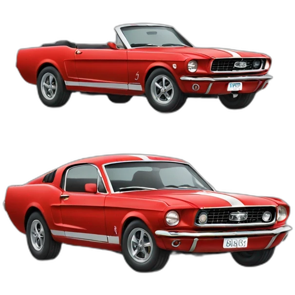 red mustang car emoji