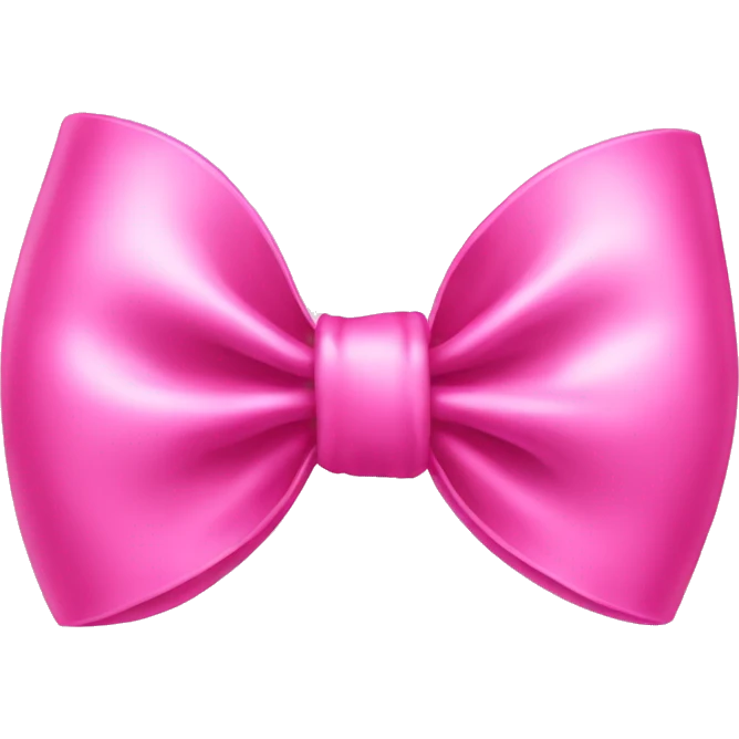 Pink bow on 🗿 emoji