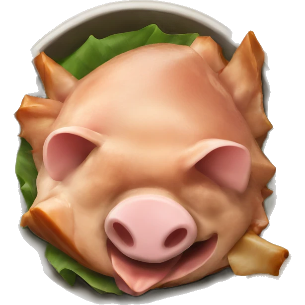 lechon with lechon tray emoji