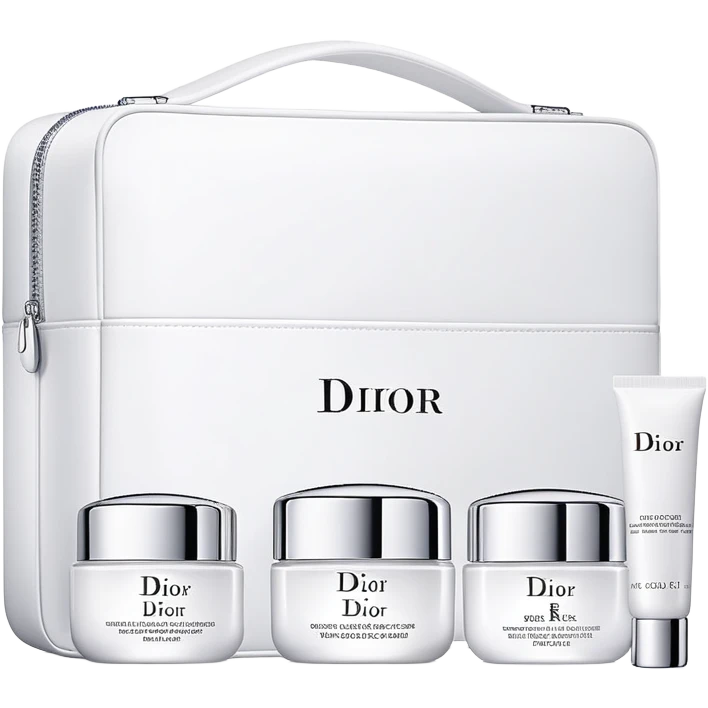 White Dior skin care Kit emoji