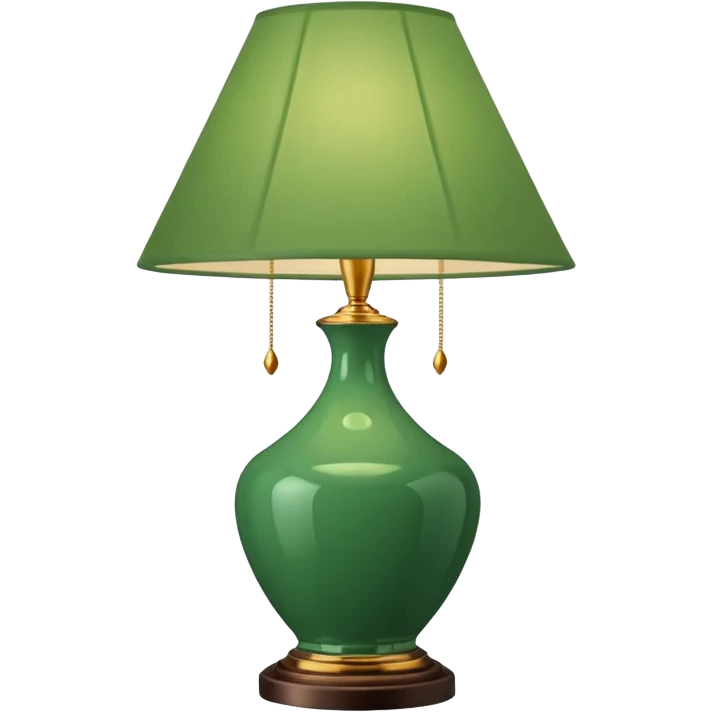 lamp with green lampshade emoji