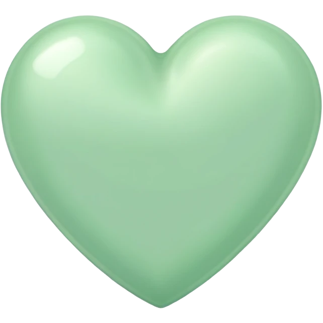 Pastel green heart  emoji