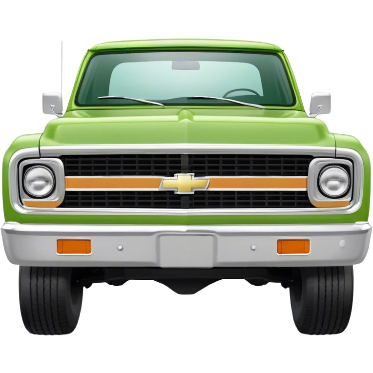 Light green with white middle stripe 1972 Chevrolet K10 truck emoji