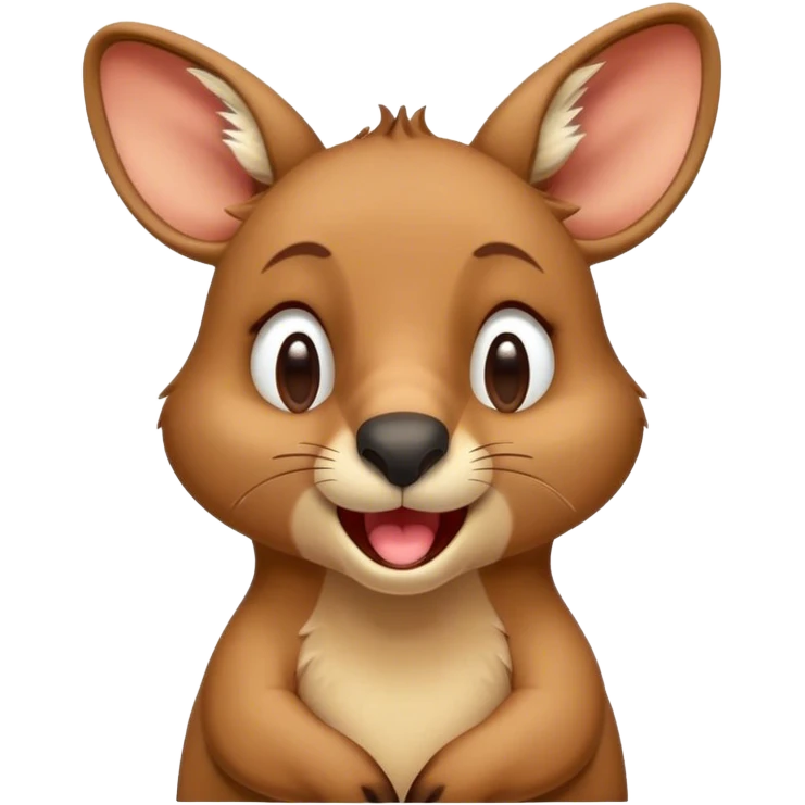 Cinematic Realistic Cute Yawning Kangaroo Portrait Emoji, Head tilted slightly with a dramatic, wide-open yawn, showcasing a soft, textured tawny coat with gently drooping ears and half-closed, drowsy eyes, rendered in exquisite natural detail, high shine, relaxed yet expressive, styled with a dash of rustic charm, soft glowing outline, capturing the essence of a sleepy yet affectionate kangaroo that appears ready to stretch out and settle into a peaceful nap! emoji