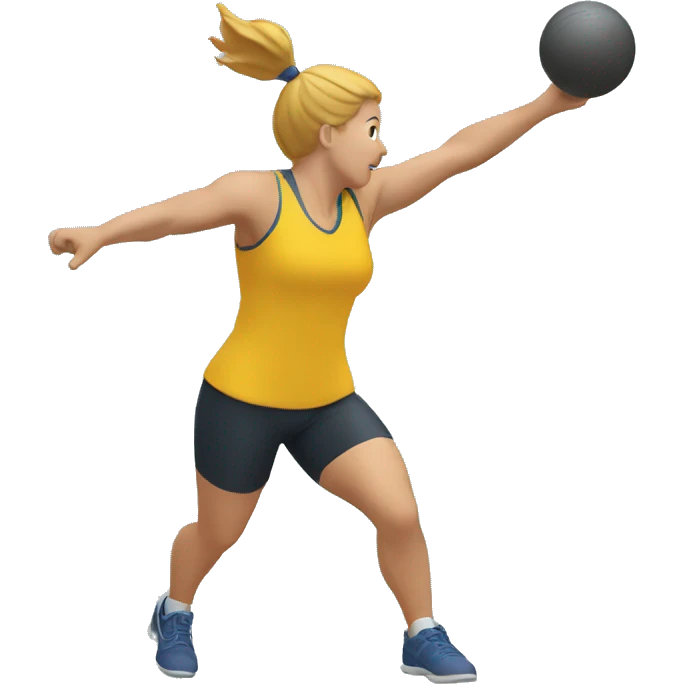 woman throwing shot put emoji
