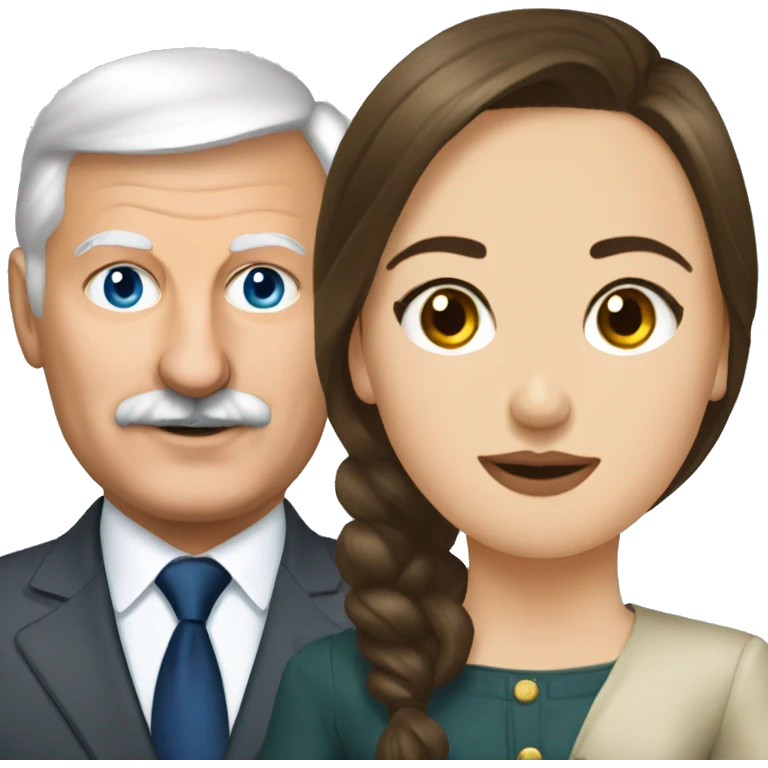 Alexander Lukashenko and brunette girl emoji