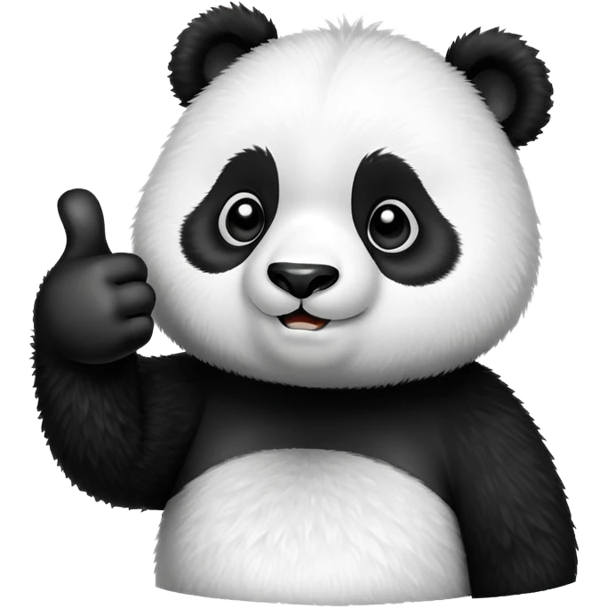 Panda sticking thumb up emoji