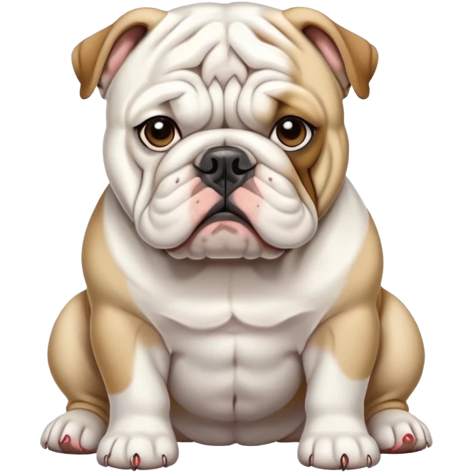 Bulldog ingles blanco  emoji
