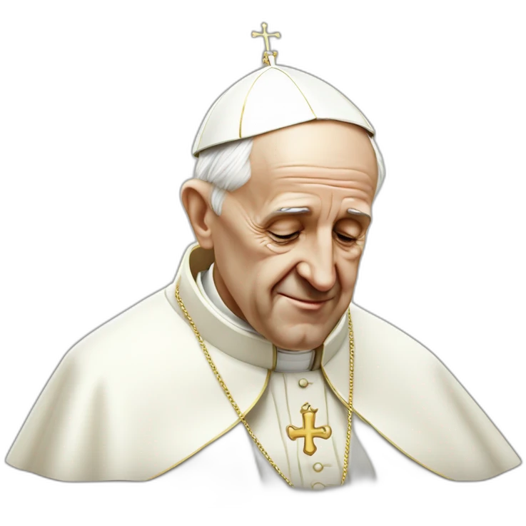 the pope innocently snorting lines emoji