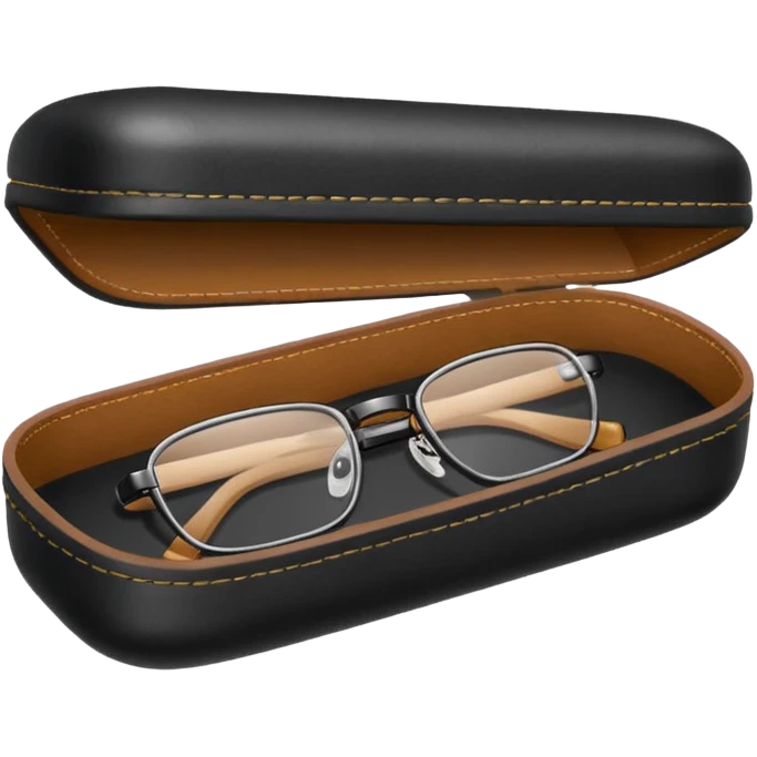 black glasses case emoji