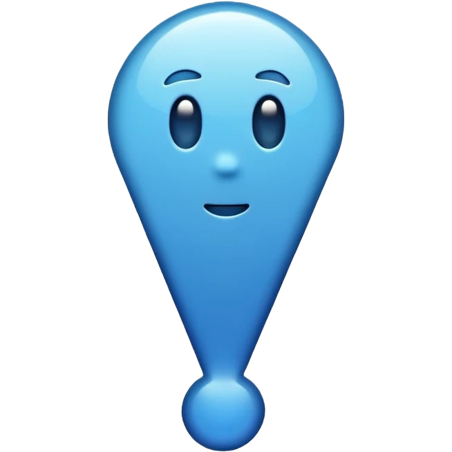 Blue Exclamation mark emoji