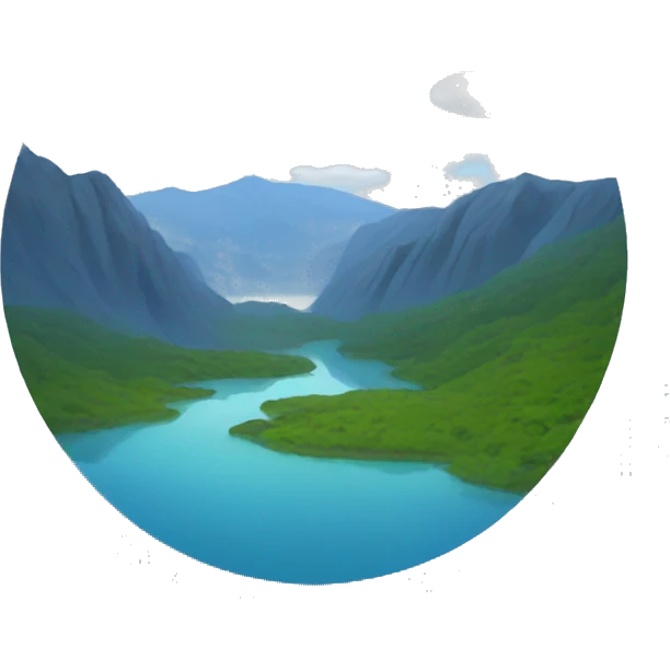 round emoji lake emoji