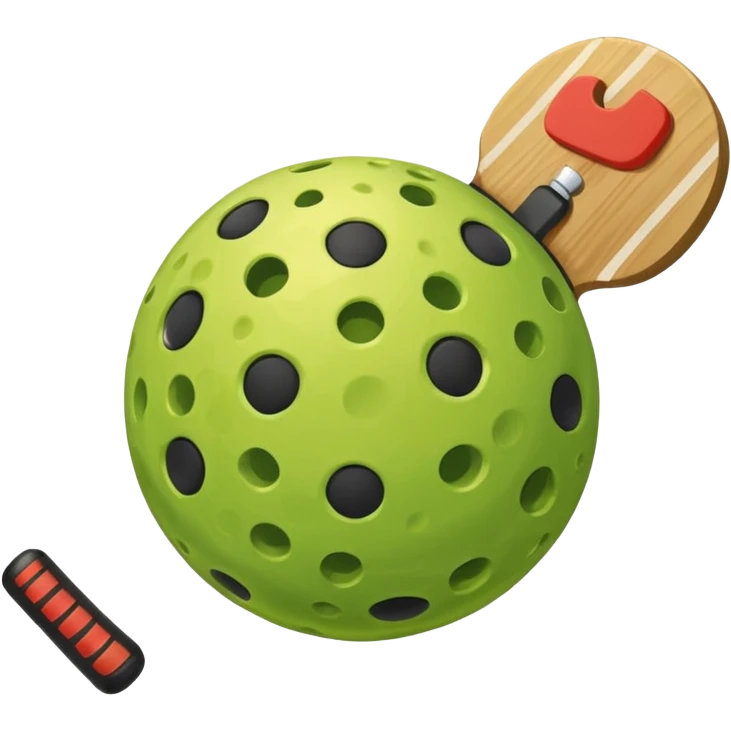pelota de pickleball Verde sola emoji