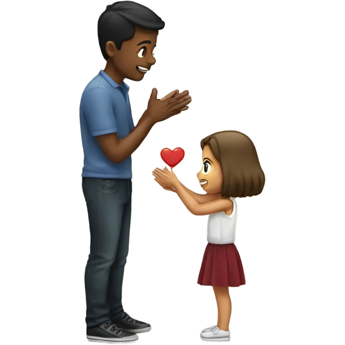 A boy proposing to a girl emoji