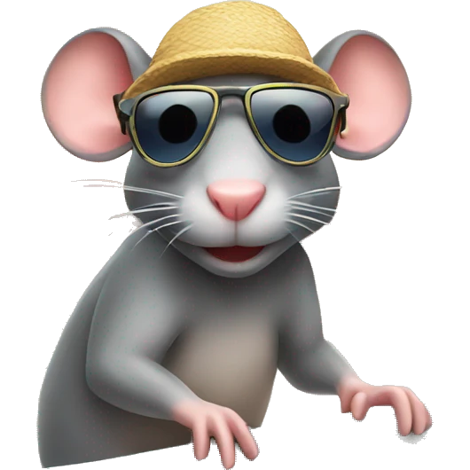 Rat on vacation  emoji