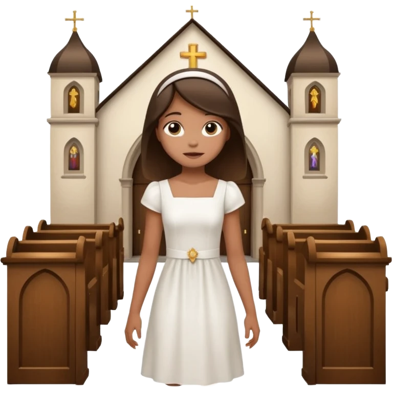 girl go to the church emoji