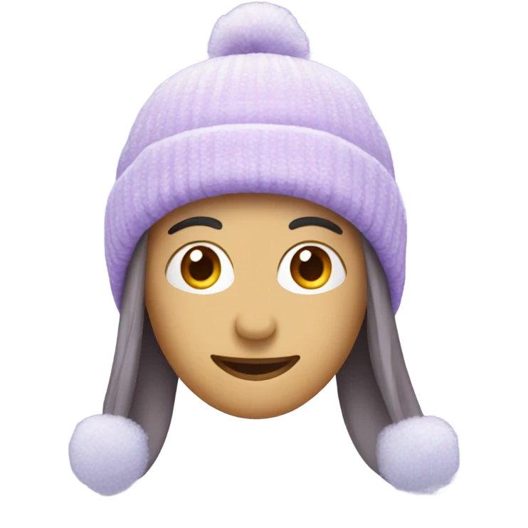 pastel purple winter hat emoji