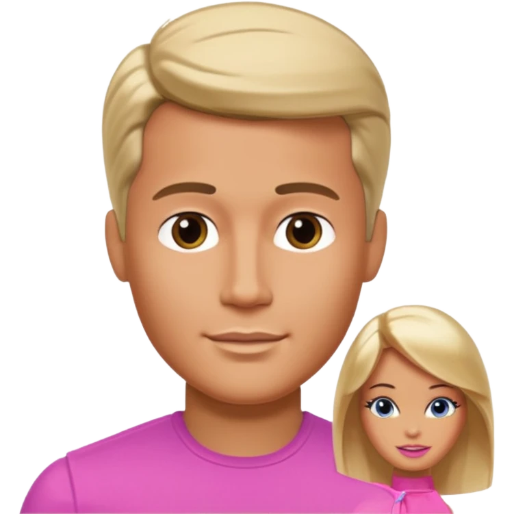Man KEN barby style Head emoji
