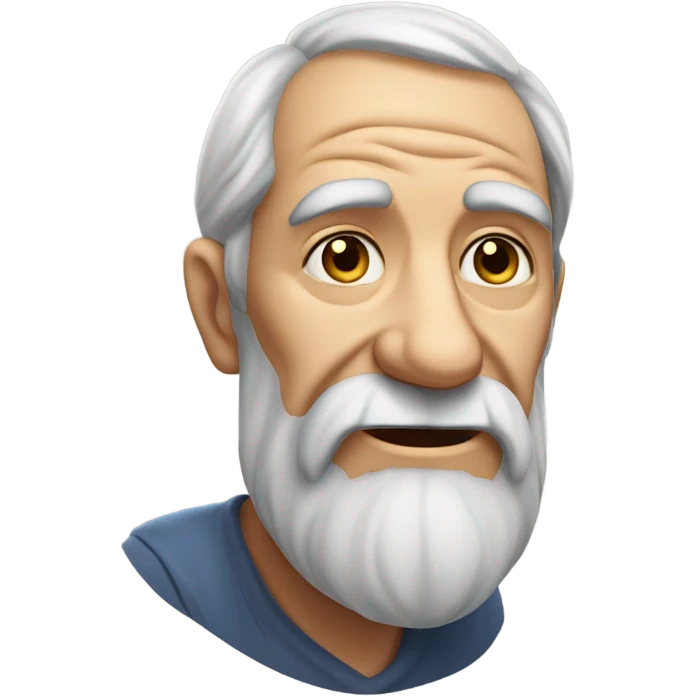 old man portrait with beard emoji