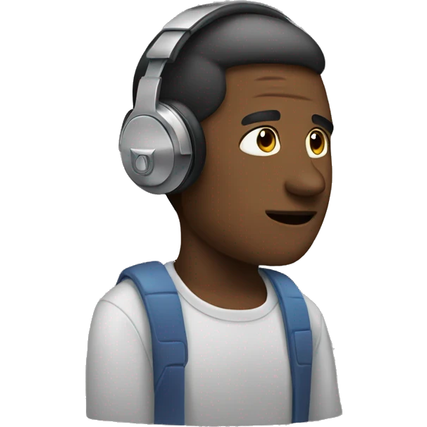 person with headphones on emoji