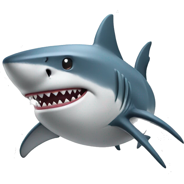 Shark with a top hat simple emoji
