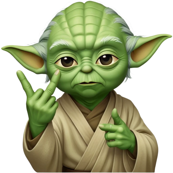 yoda middle finger emoji