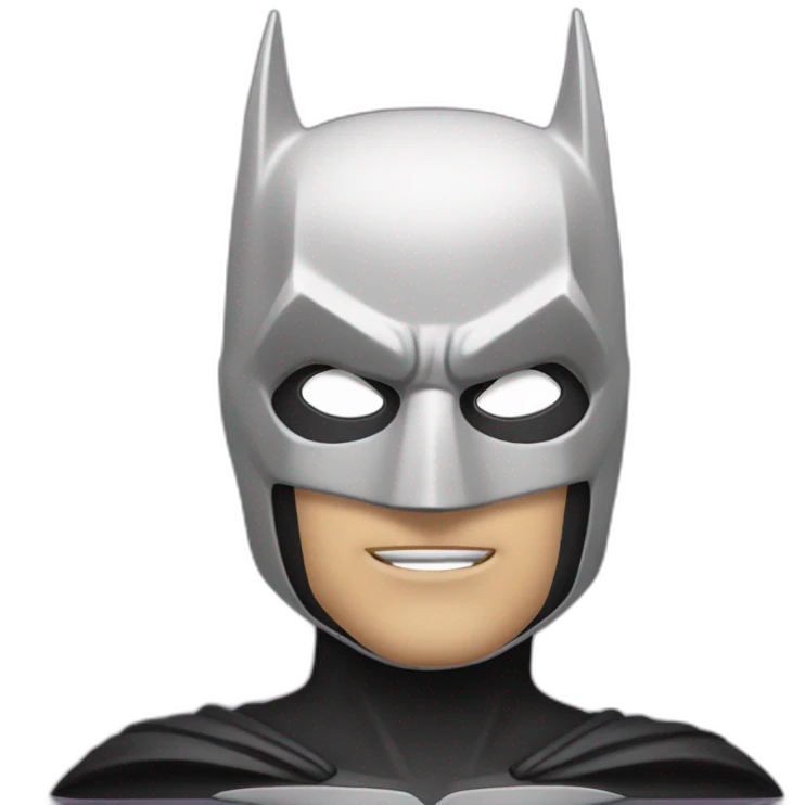 Batman Masked with total White eyes emoji