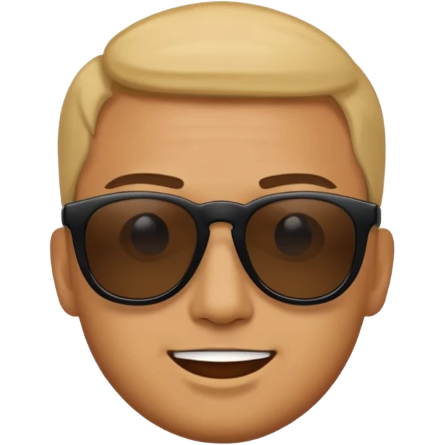 Siyah gözlüklü erkek emojisi  emoji
