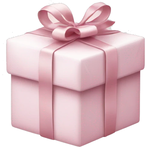 Light pink Christmas gifts under a white Christmas tree  emoji