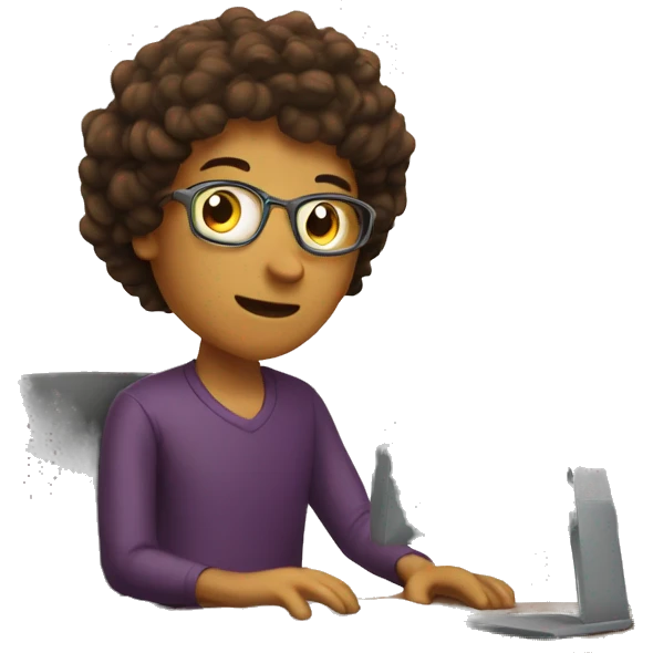 Work at home with computer  emoji