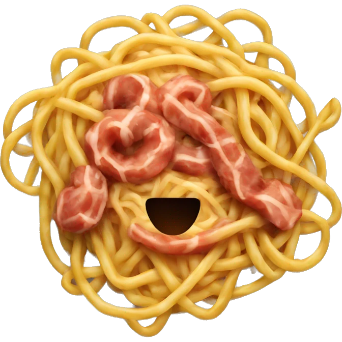 Spaghetti with meat emoji