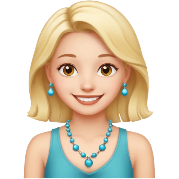 girl with a molecule necklace emoji