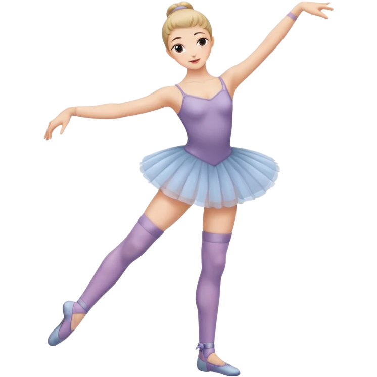 Ballet dancer in over the knee socks emoji
