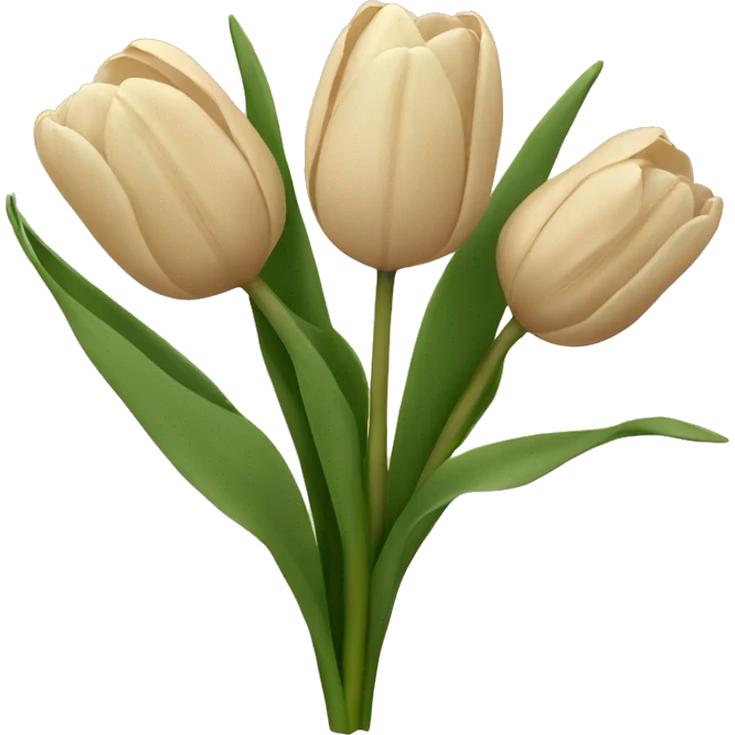 bunch of beige tulips  emoji