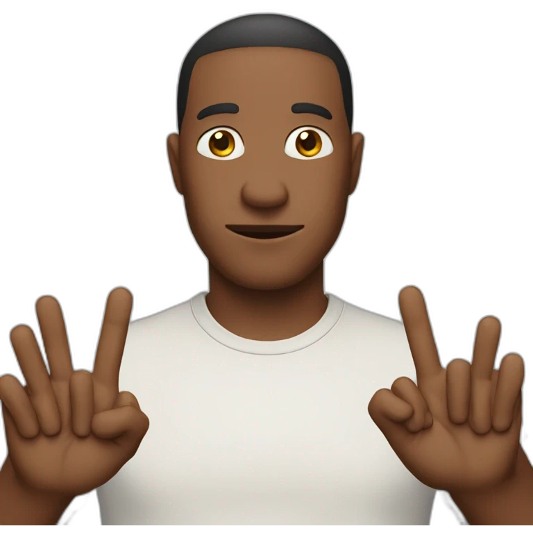 three missing fingers on one hand emoji