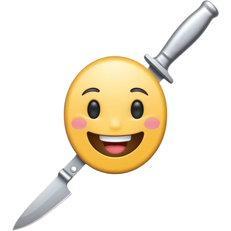 cute knife with face emoji