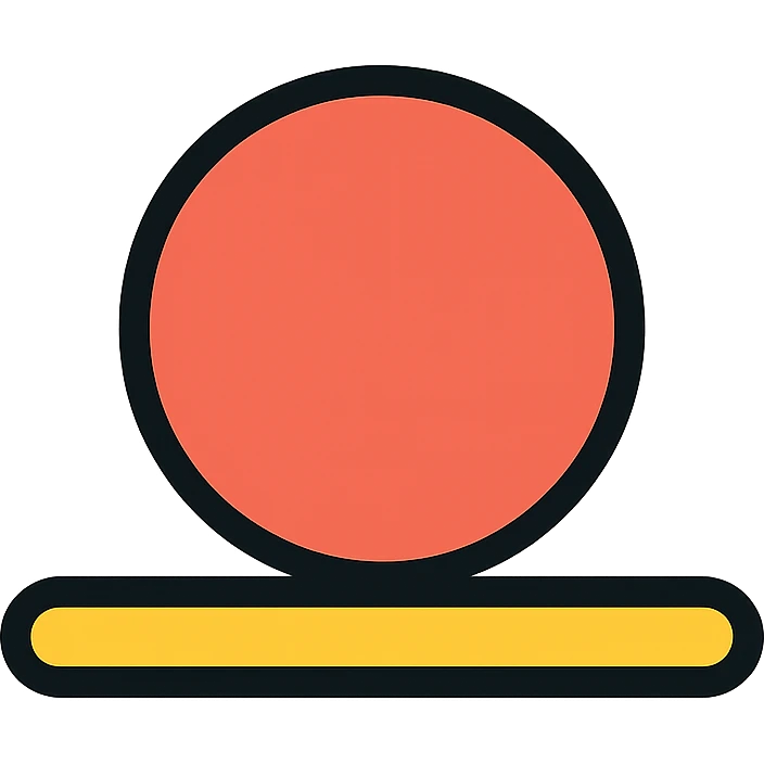 color outline icon of a ball balancing on a surface emoji