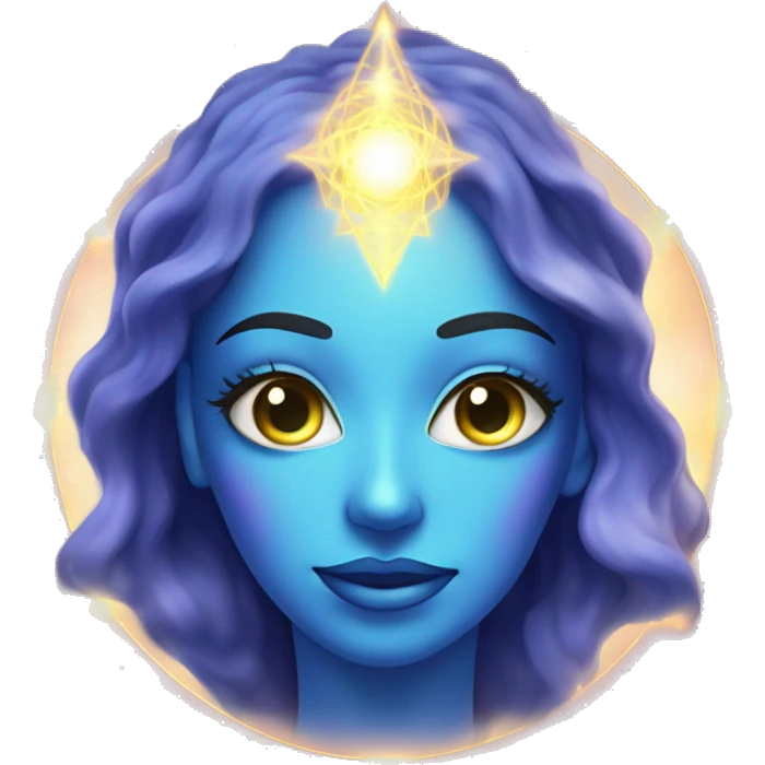 Pleiadian radiant glowing diva woman female third eye emoji