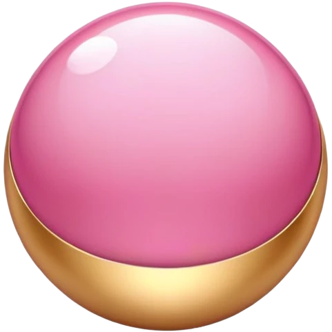 shiny pink gold dot emoji