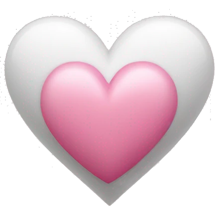 white heart + pink heart emoji