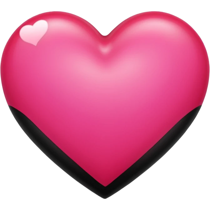 Black, red, hot pink heart  emoji