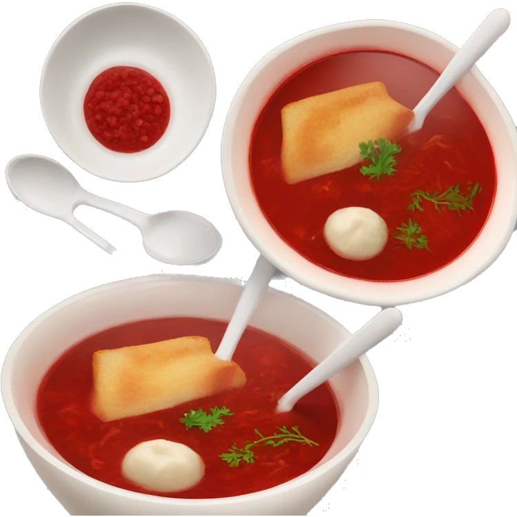 Tasty red Borsch soup emoji