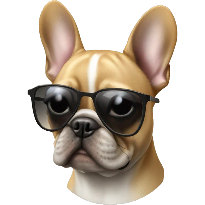 Frenchie with sunglasses  emoji