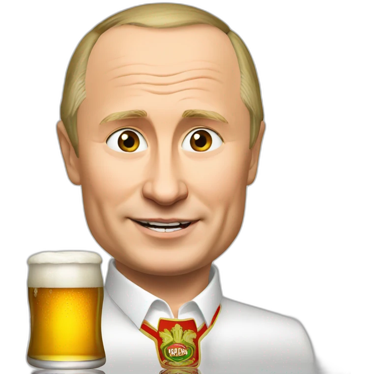 Vladimir putin with beer emoji