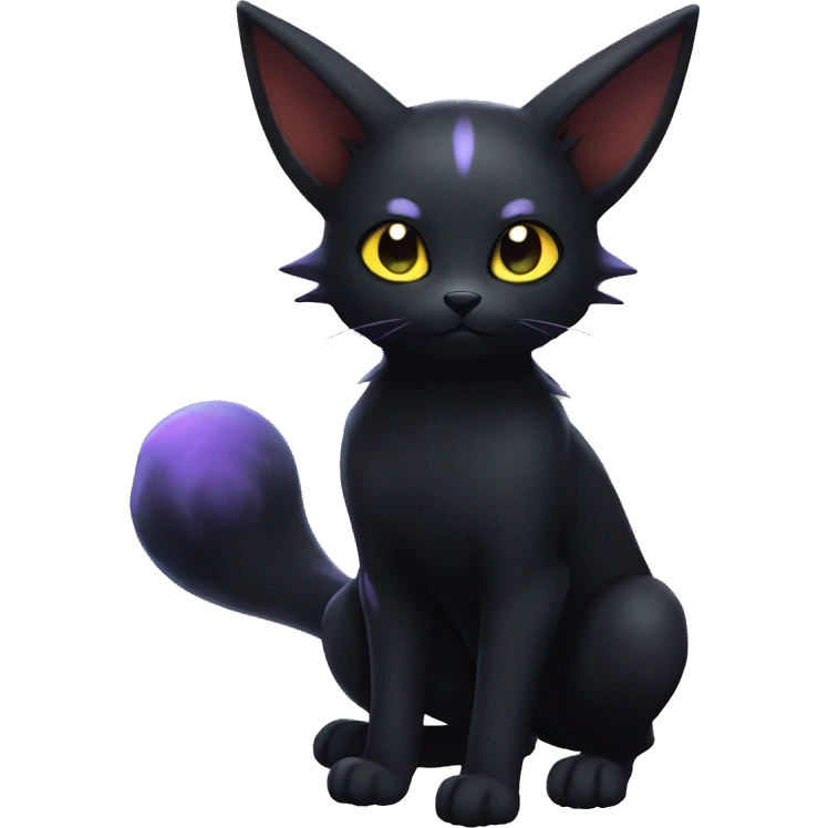 Black Nebula Umbreon-Litten-Noibat-cat full body emoji