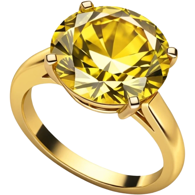 Yellow diamond ring  emoji