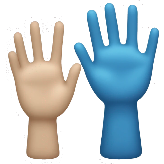 Mostrar con la mano el número 3 emoji