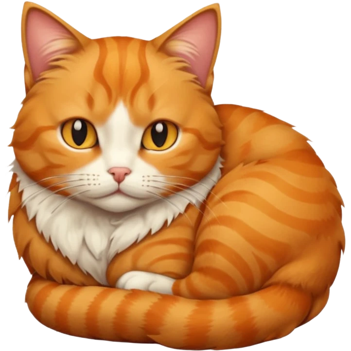 The cat on the heat emoji